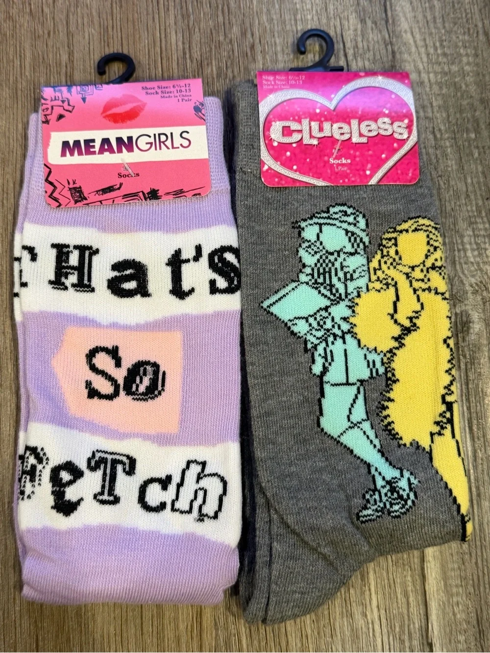 Women's Purple & White 'So Fetch' Novelty Socks